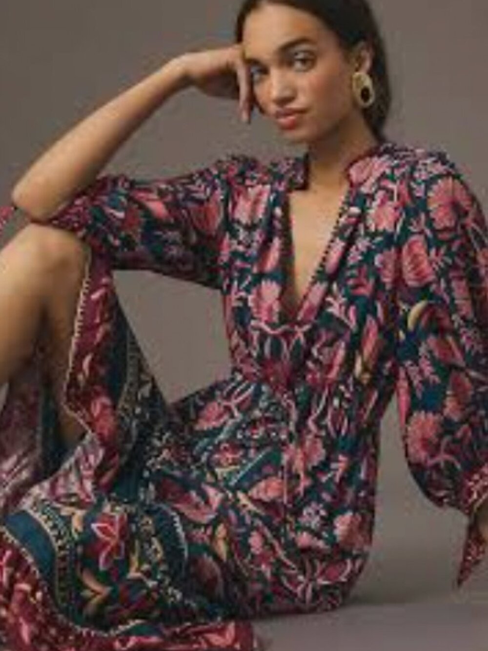 FARM Rio Floral Long Sleeve Dress - Picture 2 of 14